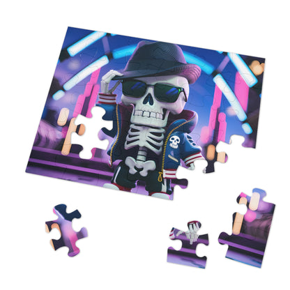 "Skull Swag in Neon City" - Jigsaw Puzzle (30, 110, 252, 500,1000-Piece)