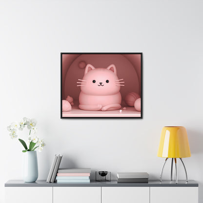 Purrfectly Pink Serenity - Gallery Canvas Wraps, Horizontal Frame