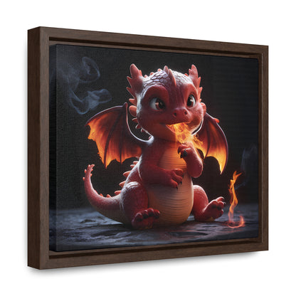 "Baby Dragon's First Flame" - Gallery Canvas Wraps, Horizontal Frame