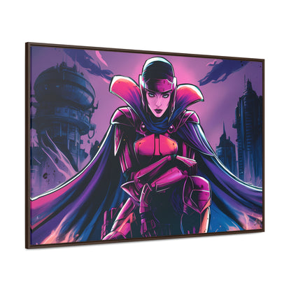 Guardian of the Neon Empire - Gallery Canvas Wraps, Horizontal Frame