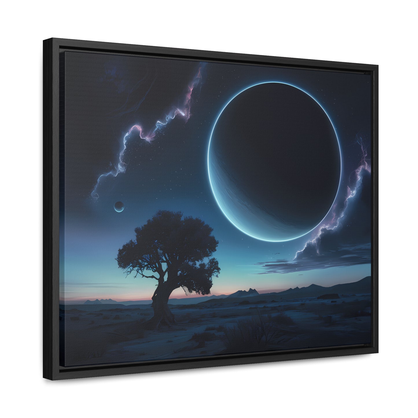 Eclipse of the Silent Horizon - Gallery Canvas Wraps, Horizontal Frame