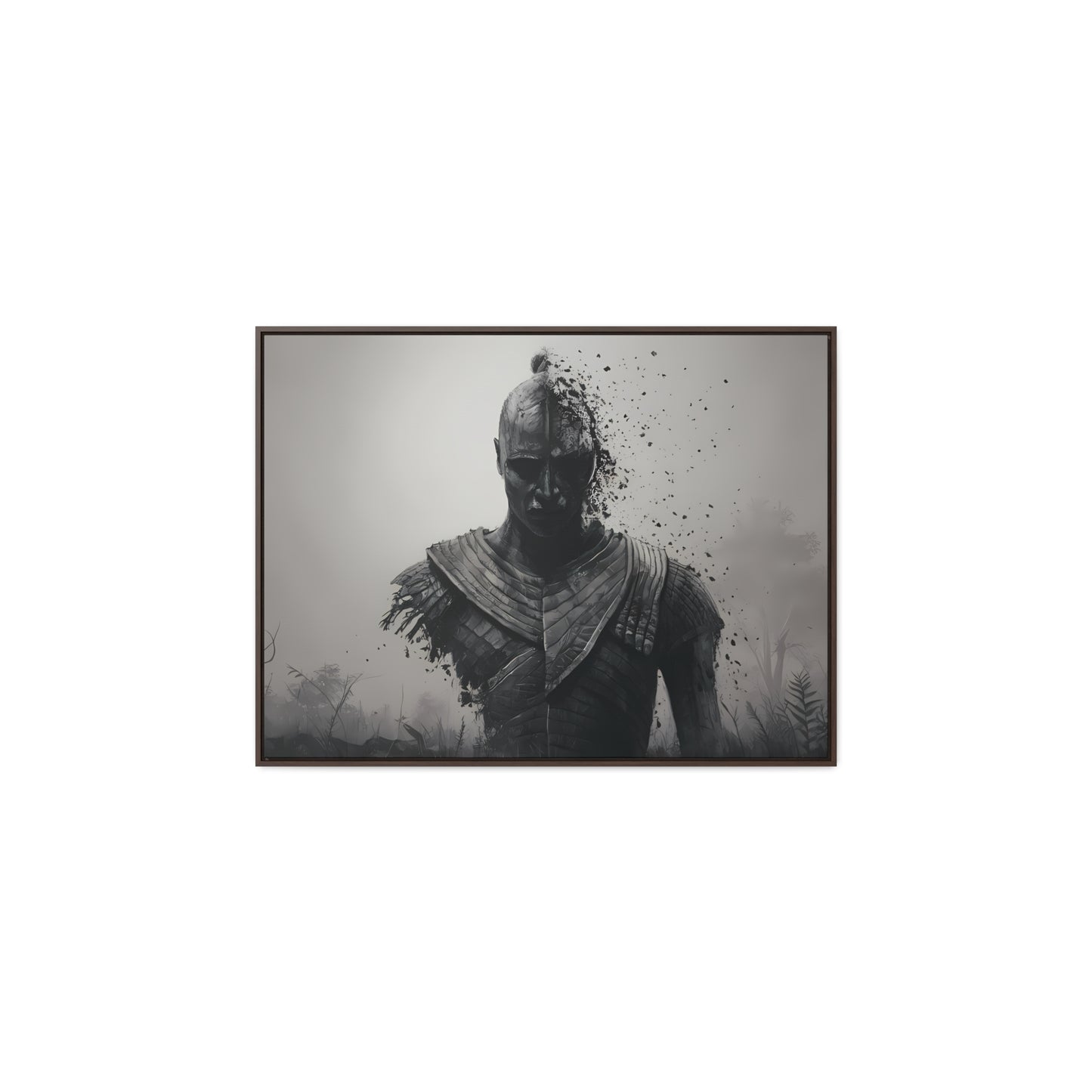 "Fragmented Warrior" - Gallery Canvas Wraps, Horizontal Frame