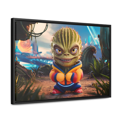 "Desert Champion: The Prickly Warrior" - Gallery Canvas Wraps, Horizontal Frame