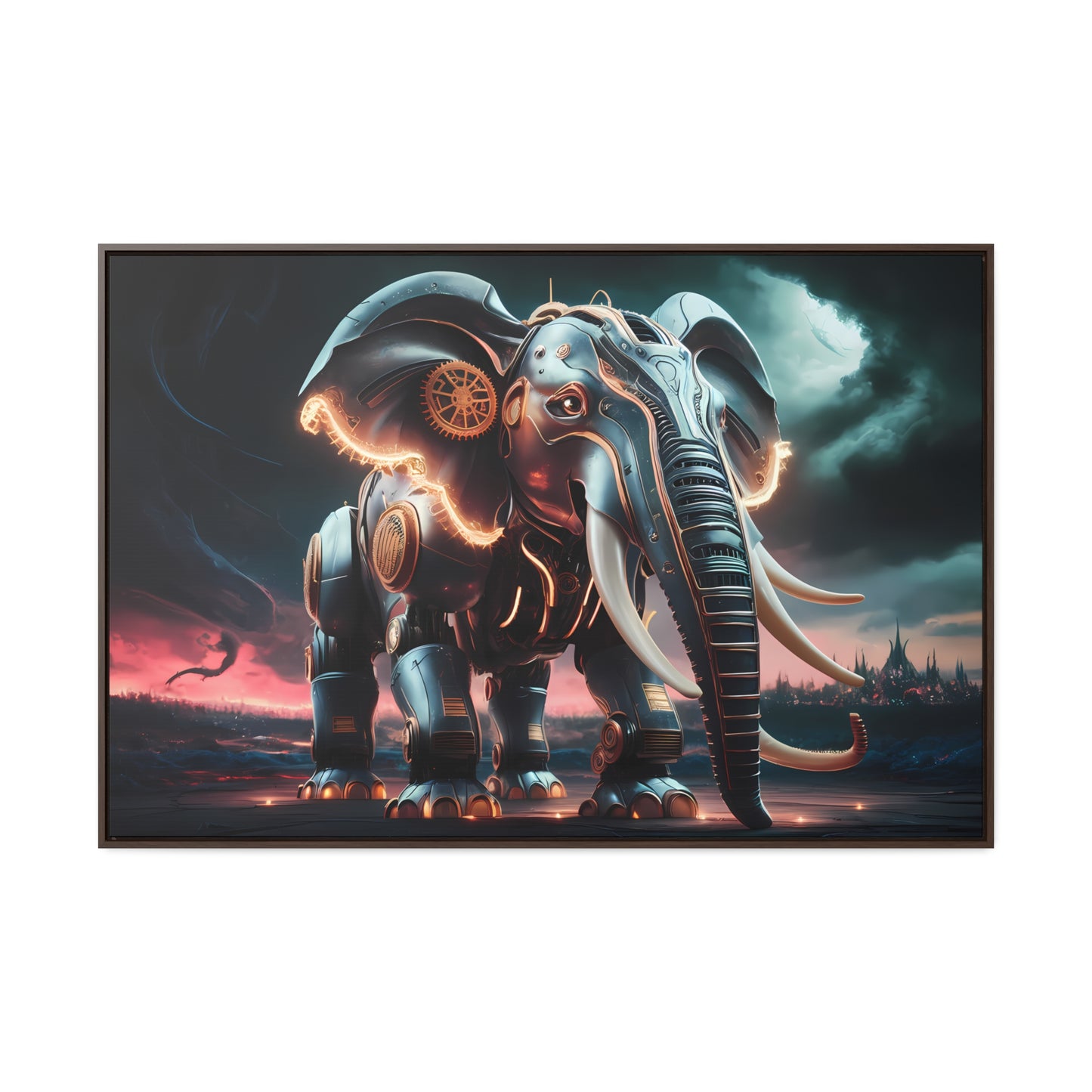 "Clockwork Titan" - Gallery Canvas Wraps, Horizontal Frame