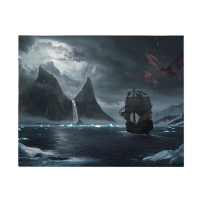 "Dragons Over the Frozen Sea" - Jigsaw Puzzle (30, 110, 252, 500,1000-Piece)