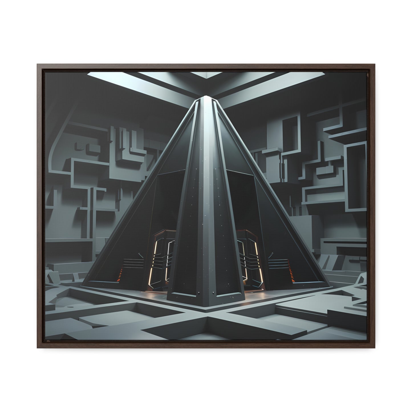 Sanctum of the Obsidian Pyramid - Gallery Canvas Wraps, Horizontal Frame