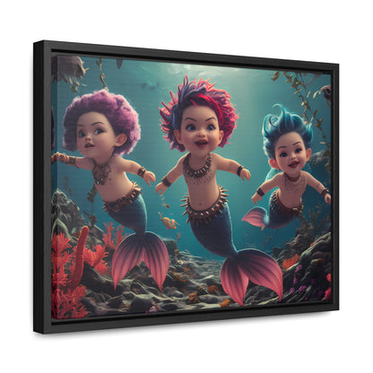 Aquatic Mischief - Gallery Canvas Wraps, Horizontal Frame