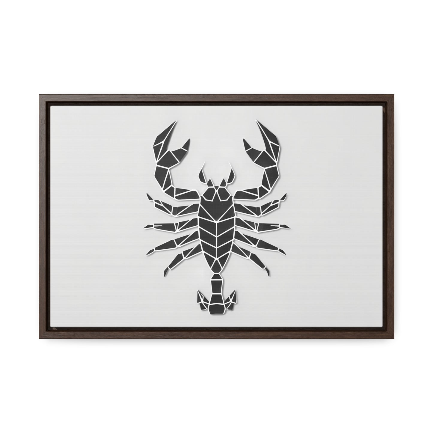 Geometric Scorpion Icon - Gallery Canvas Wraps, Horizontal Frame