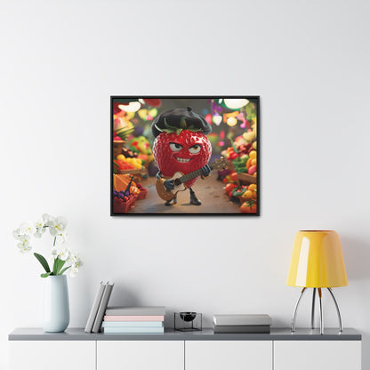 Strawberry Serenade in the Market - Gallery Canvas Wraps, Horizontal Frame