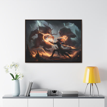 Duel of Thunder and Flame - Gallery Canvas Wraps, Horizontal Frame