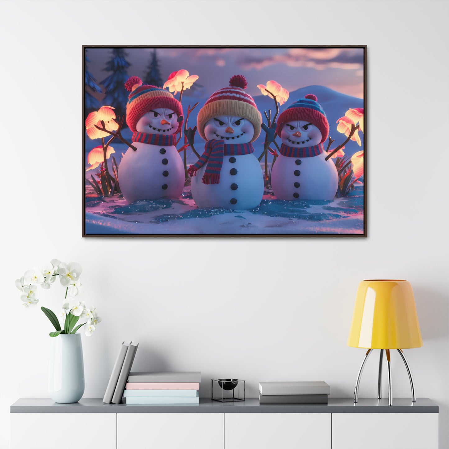 Frosty Troublemakers - Gallery Canvas Wraps, Horizontal Frame