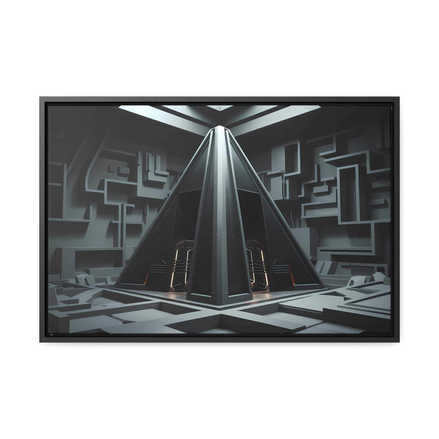 Sanctum of the Obsidian Pyramid - Gallery Canvas Wraps, Horizontal Frame