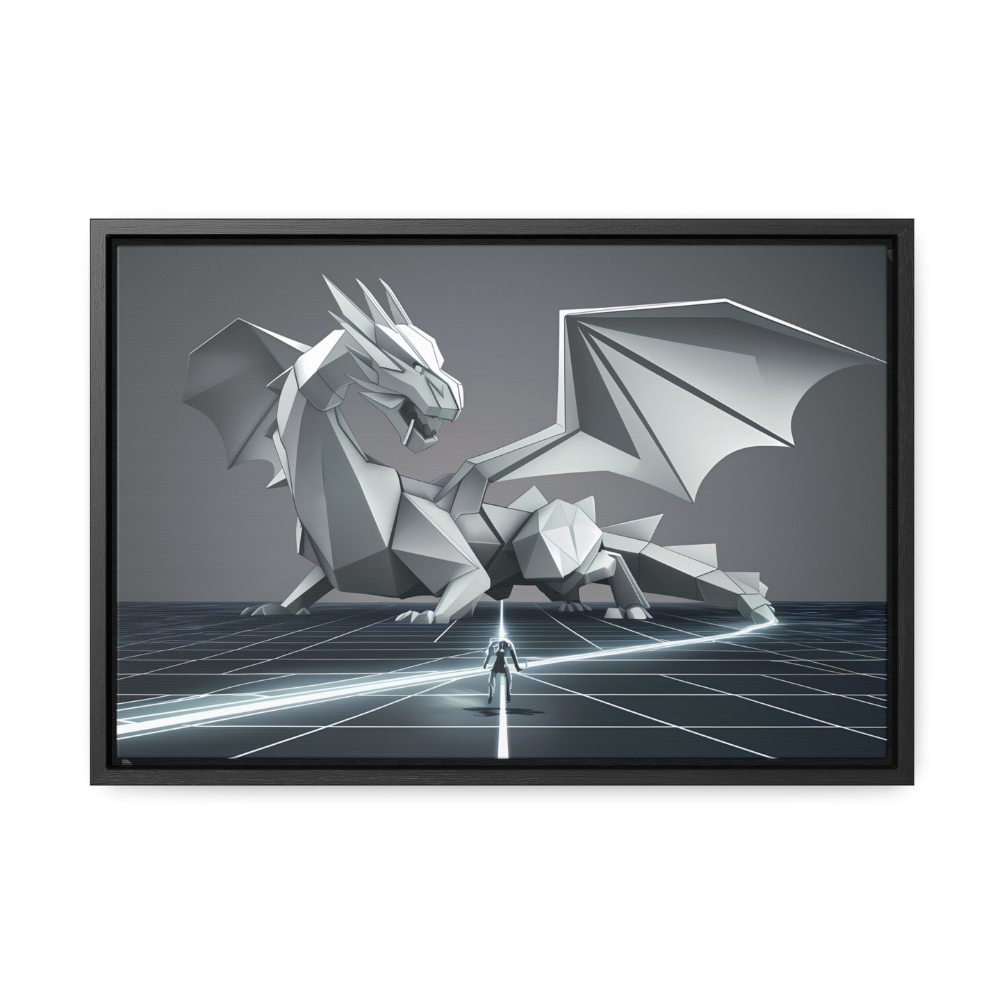 Confrontation in the Digital Realm - Gallery Canvas Wraps, Horizontal Frame