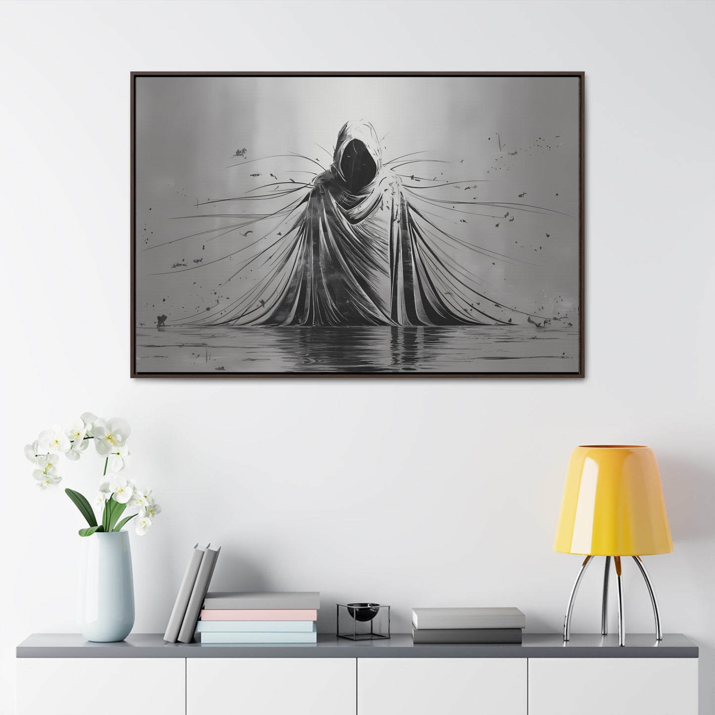 Ethereal Sentinel of the Abyss - Gallery Canvas Wraps, Horizontal Frame