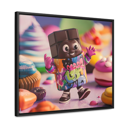 "Choco-Buddy's Sweet Adventure" - Gallery Canvas Wraps, Horizontal Frame