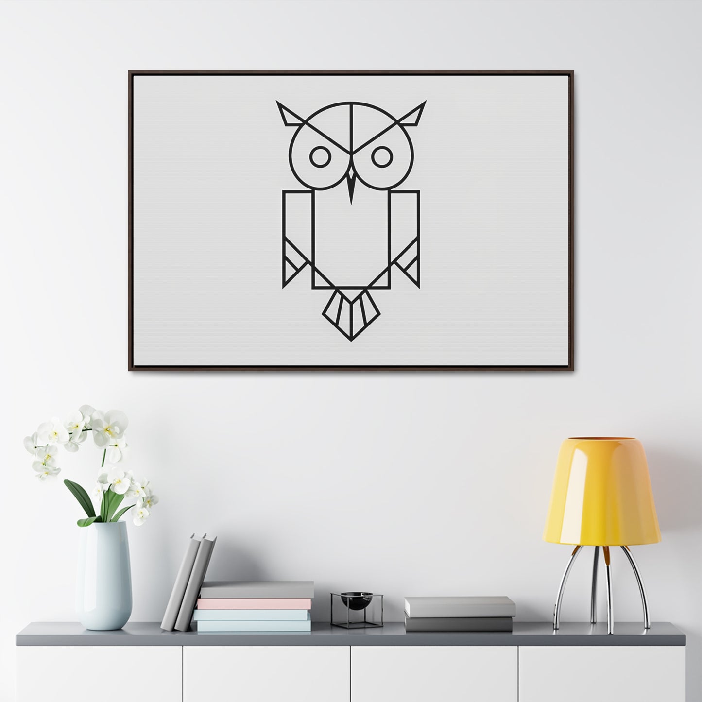 Geometric Owl - Gallery Canvas Wraps, Horizontal Frame