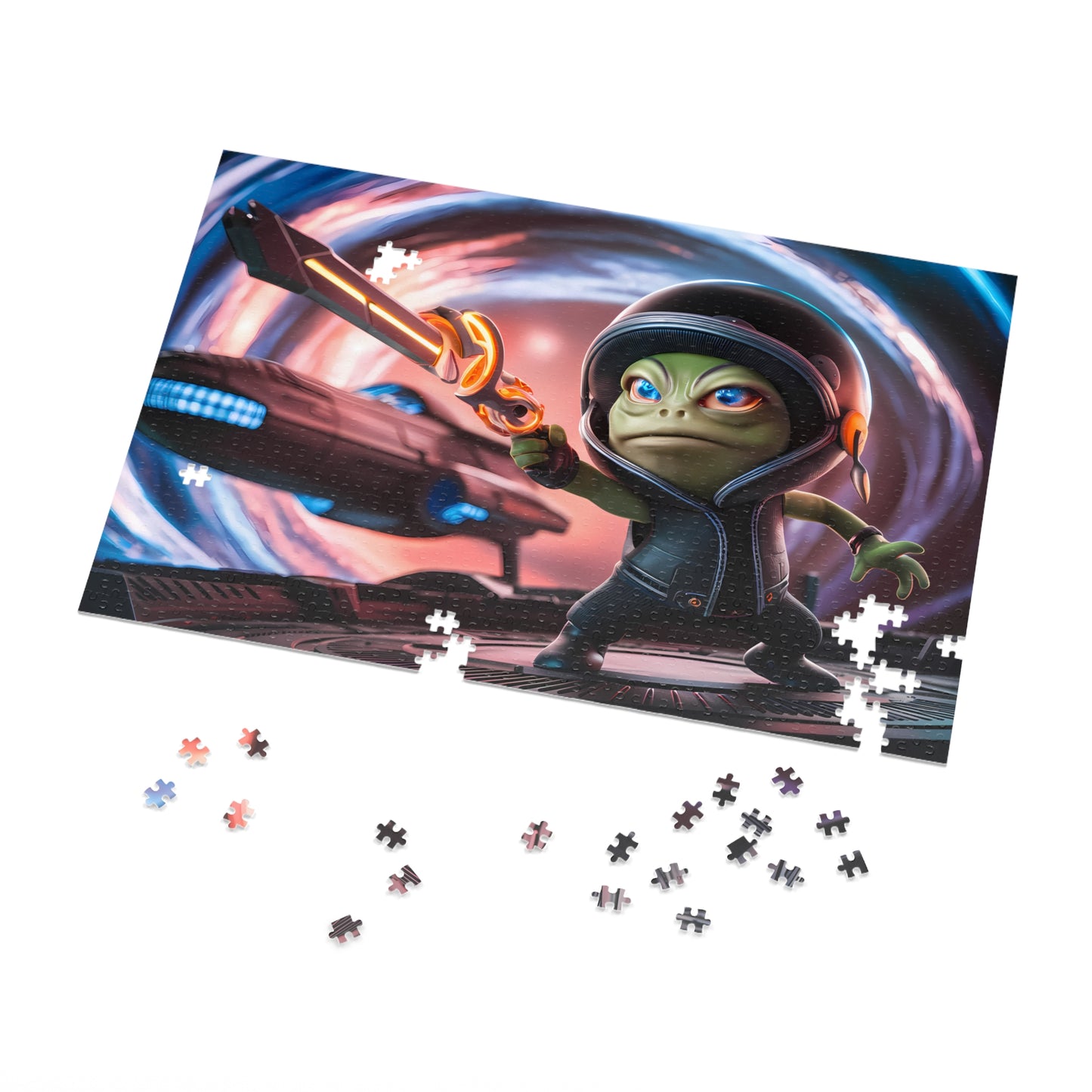 Space Lizard Commander - Jigsaw Puzzle (30, 110, 252, 500,1000-Piece)