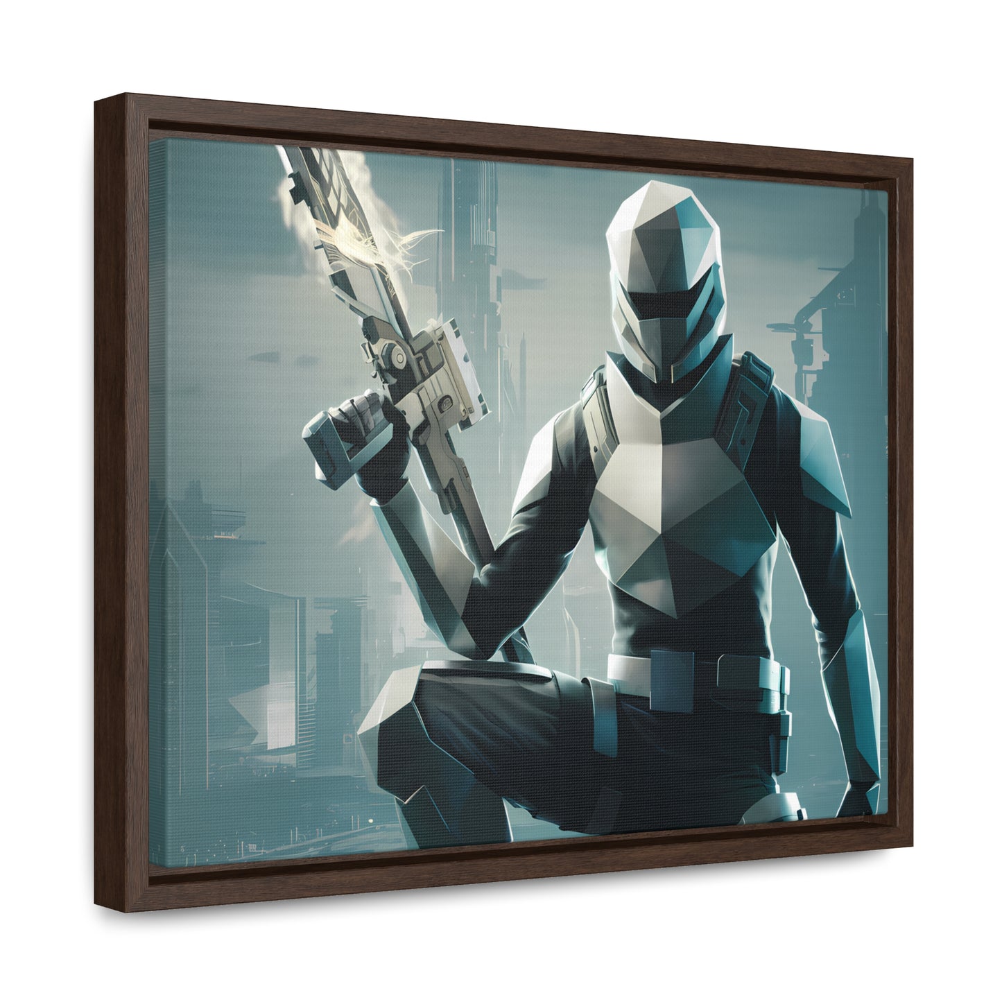 Guardian of the Futuristic Citadel - Gallery Canvas Wraps, Horizontal Frame