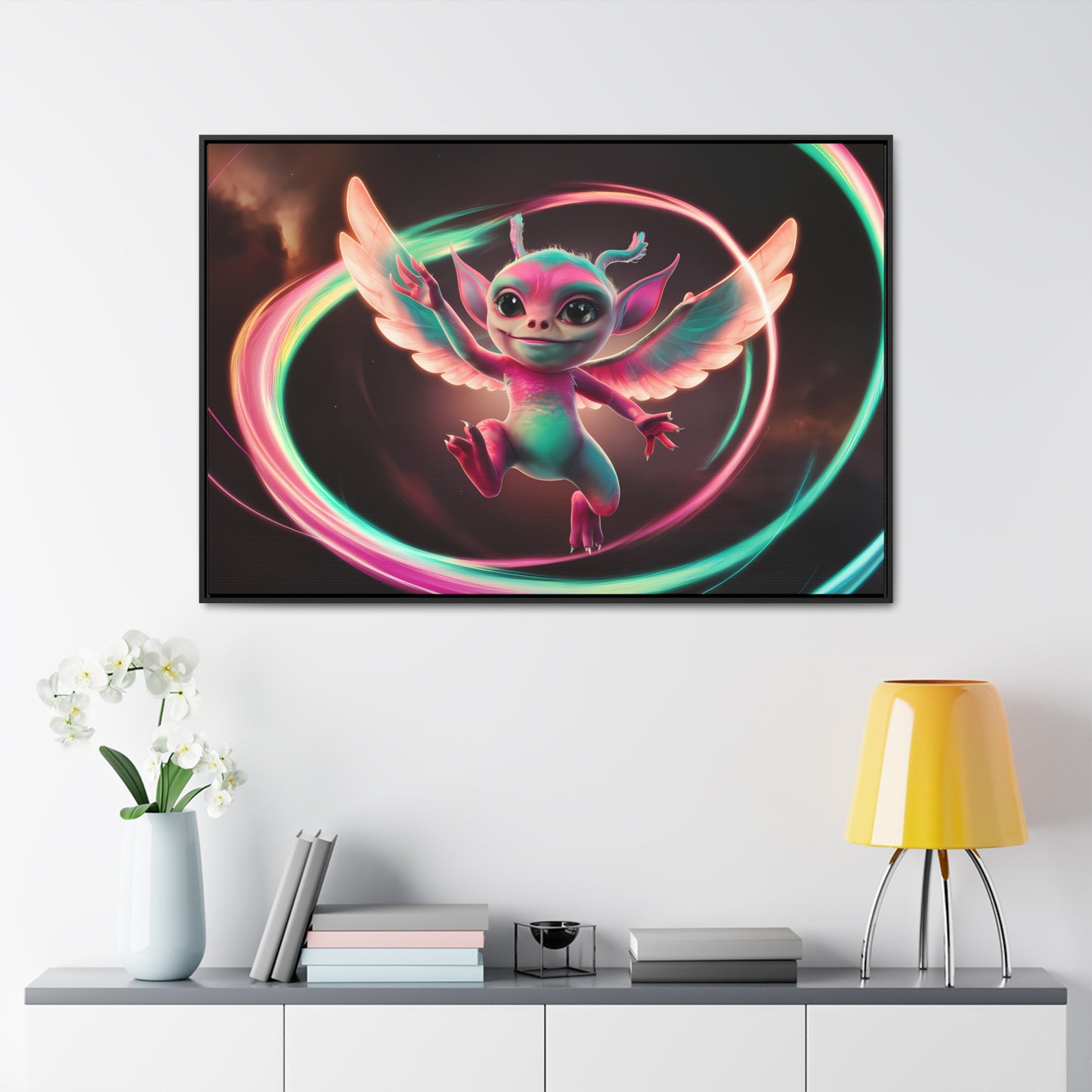 Wings of Radiant Joy - Gallery Canvas Wraps, Horizontal Frame