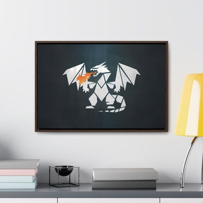 Origami Dragon Flame - Gallery Canvas Wraps, Horizontal Frame