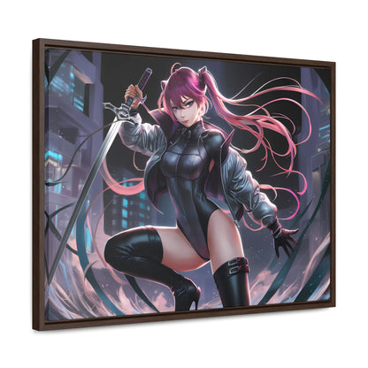 Blade of the Neon Night - Gallery Canvas Wraps, Horizontal Frame