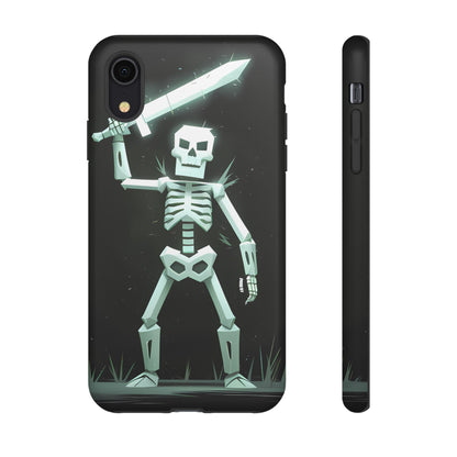 Geometric Skeleton Swordsman - Smartphone Tough Cases