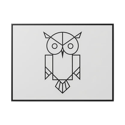 Geometric Owl - Gallery Canvas Wraps, Horizontal Frame