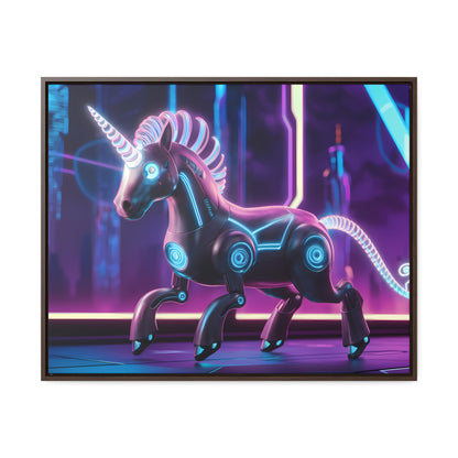 Cybernetic Unicorn - Gallery Canvas Wraps, Horizontal Frame