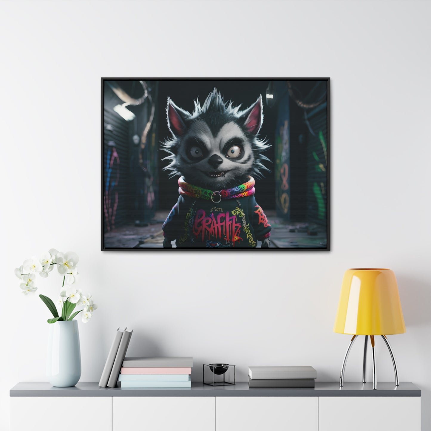 Urban Graffiti Rebel - Gallery Canvas Wraps, Horizontal Frame