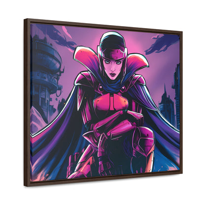 Guardian of the Neon Empire - Gallery Canvas Wraps, Horizontal Frame