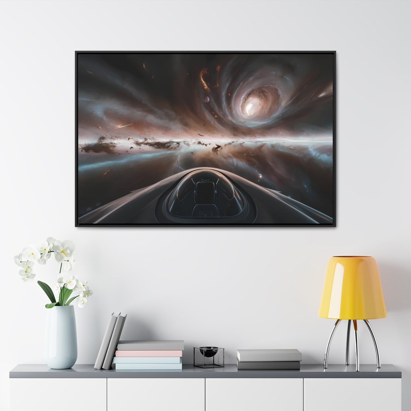 Journey Through the Celestial Abyss - Gallery Canvas Wraps, Horizontal Frame