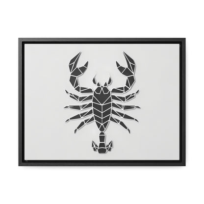 Geometric Scorpion Icon - Gallery Canvas Wraps, Horizontal Frame