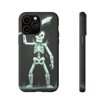 Geometric Skeleton Swordsman - Smartphone Tough Cases