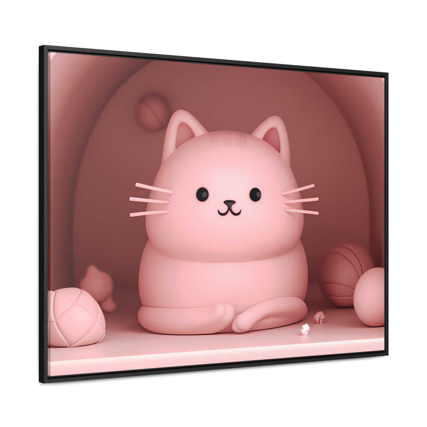 Purrfectly Pink Serenity - Gallery Canvas Wraps, Horizontal Frame