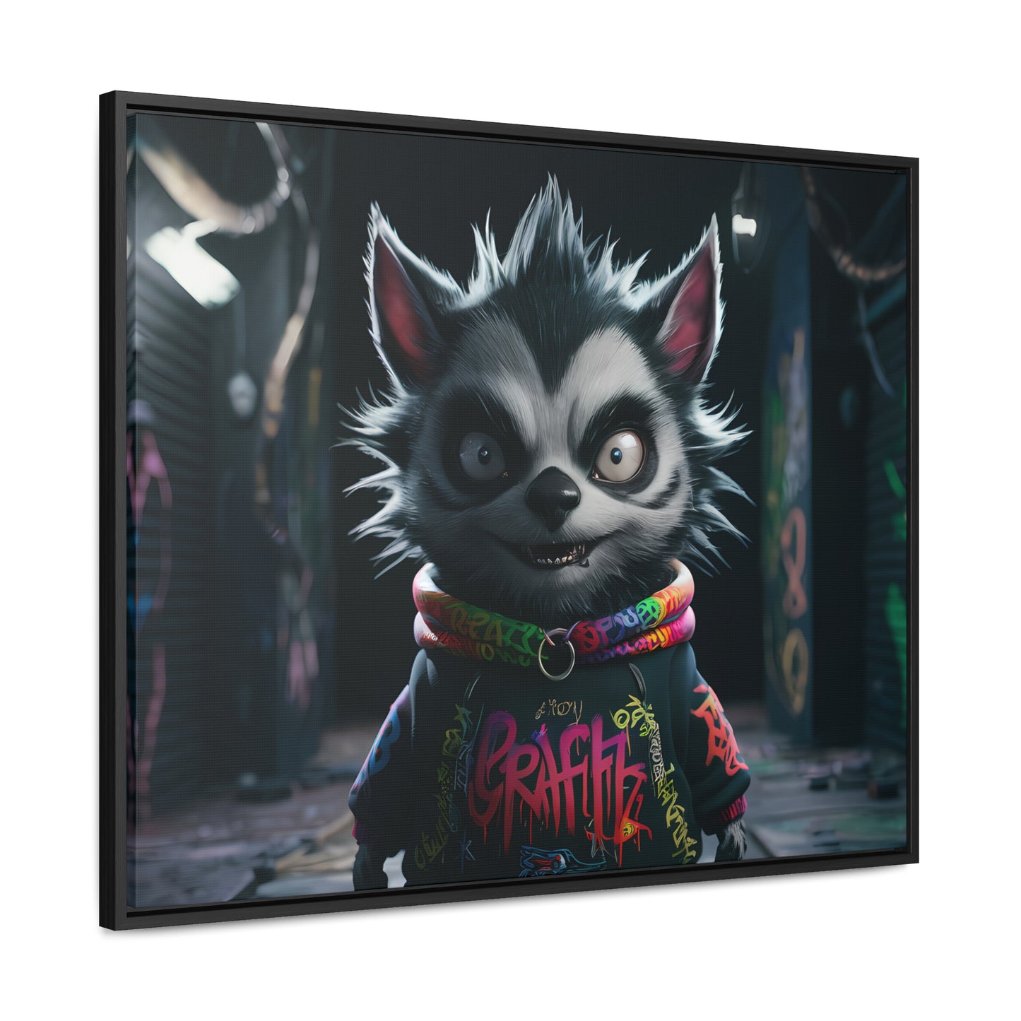 Urban Graffiti Rebel - Gallery Canvas Wraps, Horizontal Frame