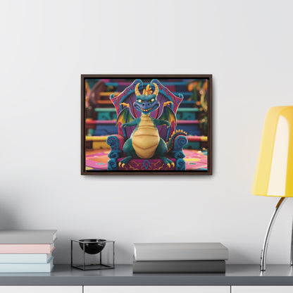 Dragon King on His Throne - Gallery Canvas Wraps, Horizontal Frame