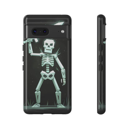 Geometric Skeleton Swordsman - Smartphone Tough Cases