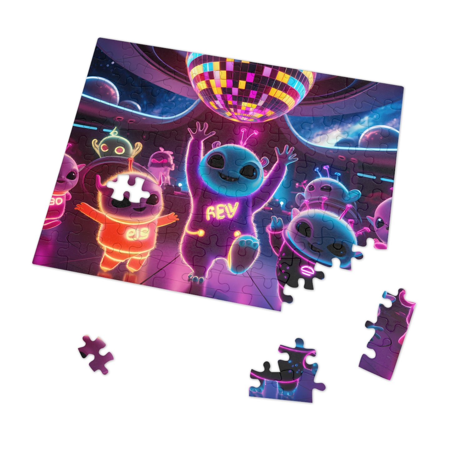 Galactic Neon Dance Party - Jigsaw Puzzle (30, 110, 252, 500,1000-Piece)