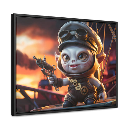 Steampunk Goblin Commander at Dusk - Gallery Canvas Wraps, Horizontal Frame