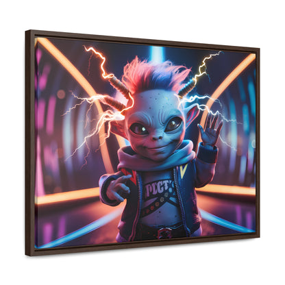 "Neon Spark" - Gallery Canvas Wraps, Horizontal Frame