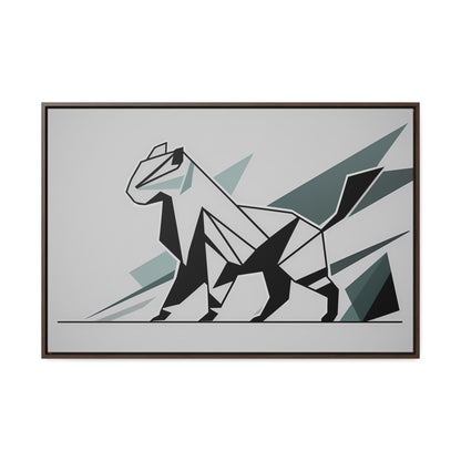 Fractured Feline Form - Gallery Canvas Wraps, Horizontal Frame