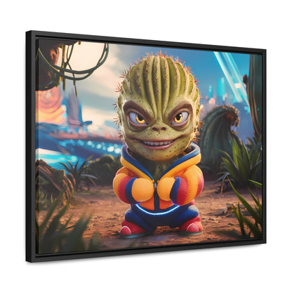 "Desert Champion: The Prickly Warrior" - Gallery Canvas Wraps, Horizontal Frame