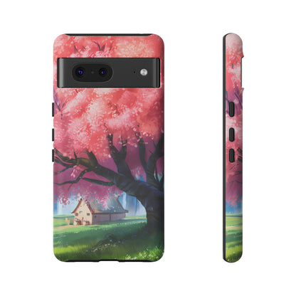 Idyllic Cherry Blossom and a Hut - Smartphone Tough Cases