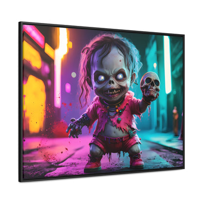 Nightmare in Neon City - Gallery Canvas Wraps, Horizontal Frame