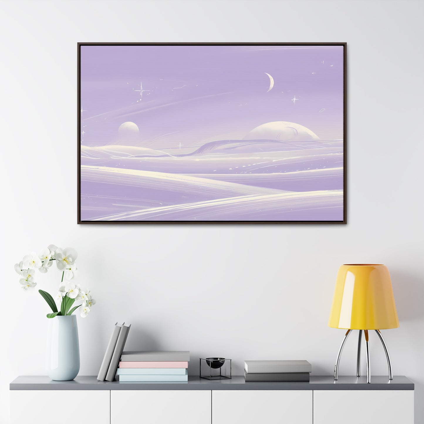 Ethereal Moonscape - Gallery Canvas Wraps, Horizontal Frame