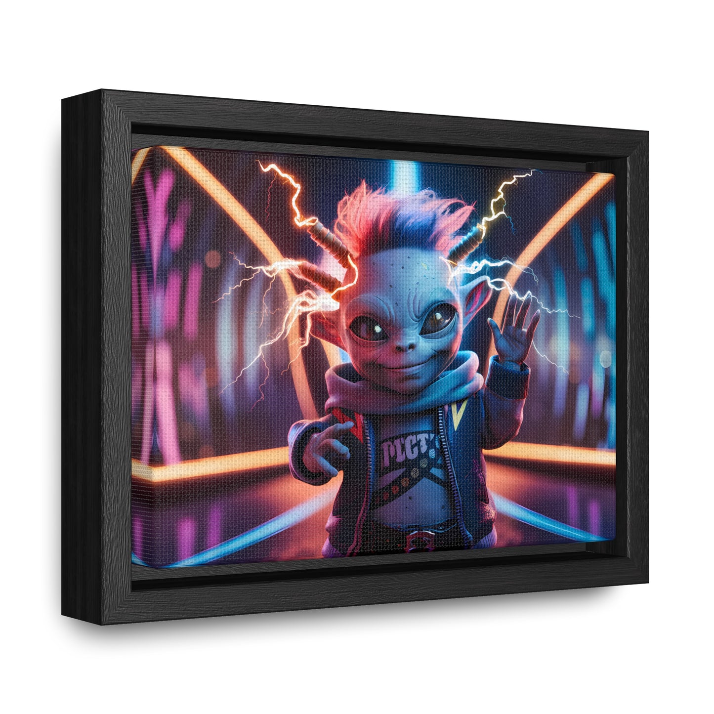 "Neon Spark" - Gallery Canvas Wraps, Horizontal Frame