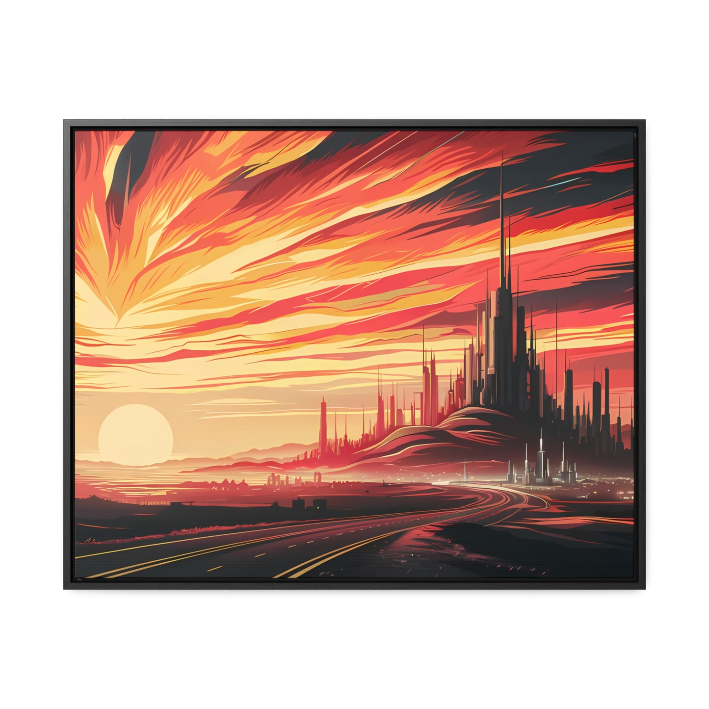 Twilight of the Metropolis - Gallery Canvas Wraps, Horizontal Frame