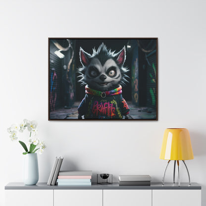 Urban Graffiti Rebel - Gallery Canvas Wraps, Horizontal Frame