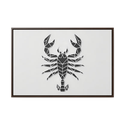 Geometric Scorpion Icon - Gallery Canvas Wraps, Horizontal Frame