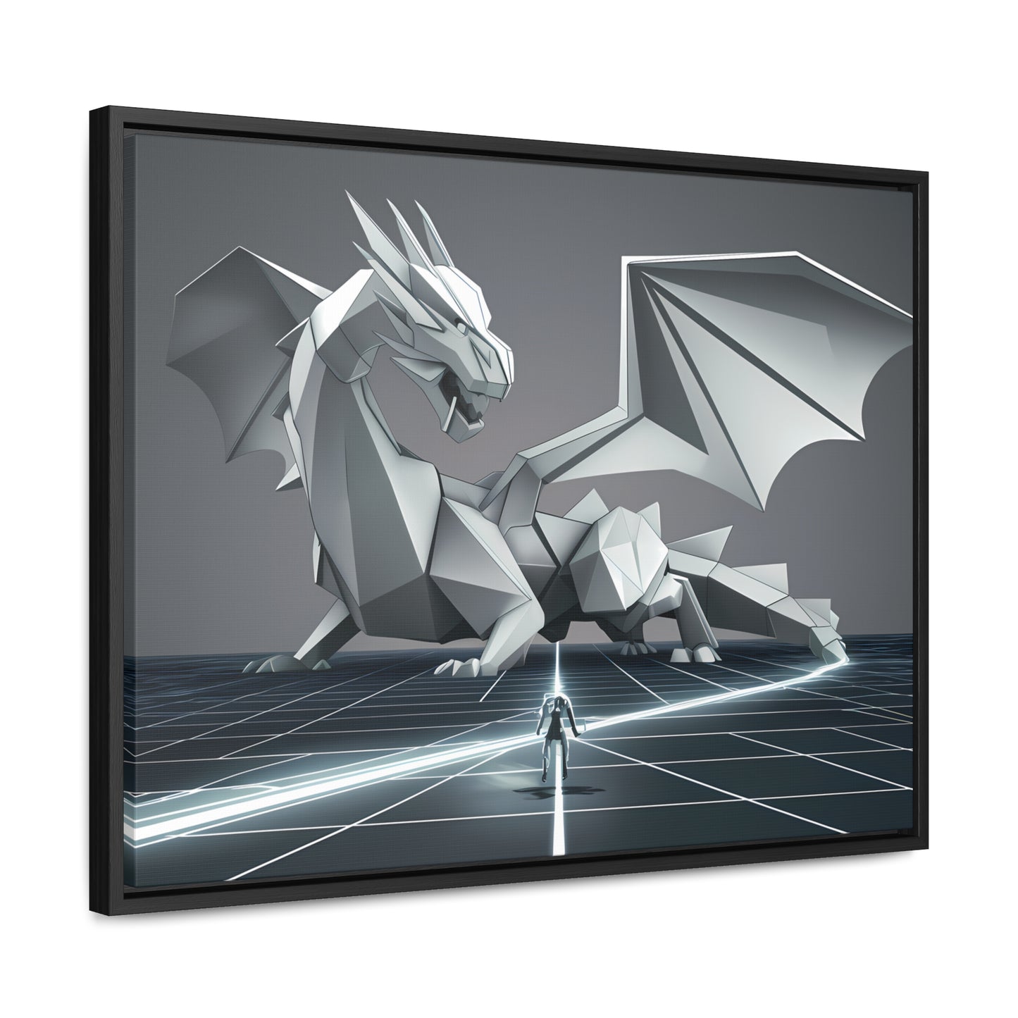 Confrontation in the Digital Realm - Gallery Canvas Wraps, Horizontal Frame